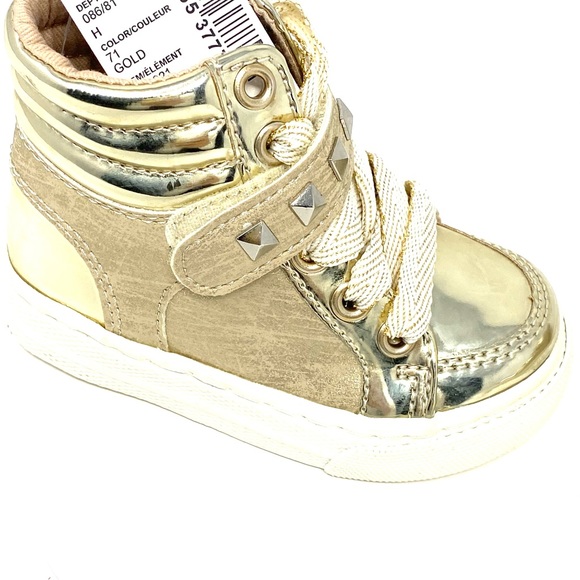 Children's Place Shoes-sneakers/Gold High top*NEW* - Picture 4 of 5